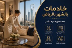 خادمات بالشهر بالرياض | خدمة منزلية مرنة للأسر
