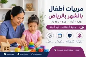 مربيات أطفال بالشهر بالرياض