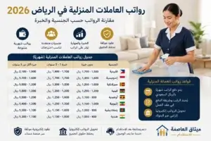 رواتب العاملات المنزلية في الرياض 2026