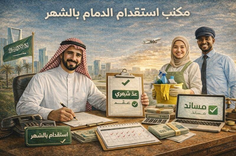 مكتب استقدام بالدمام بالشهر أفضل مكاتب تأجير شغالات 2026