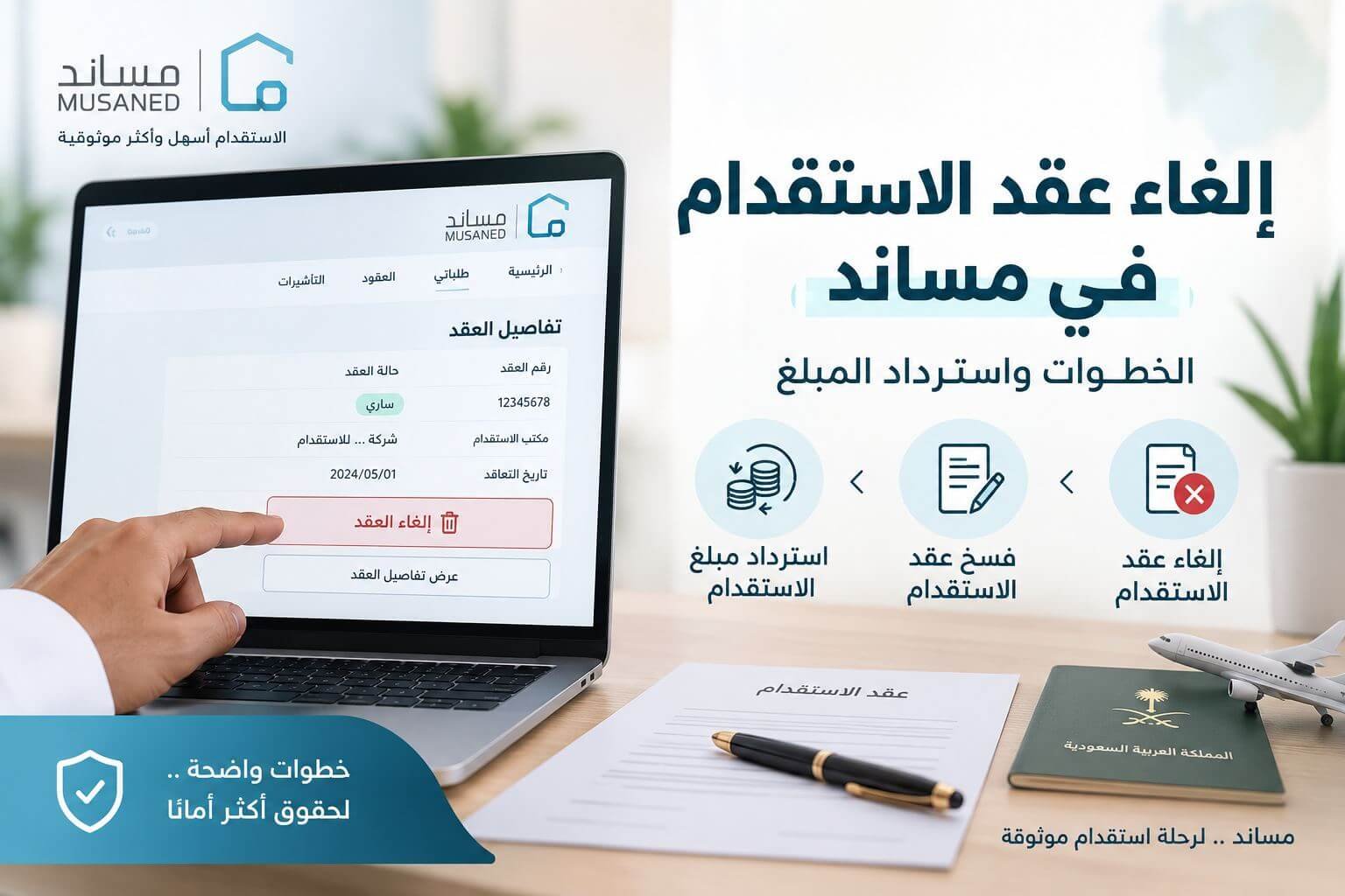 إلغاء عقد الاستقدام في مساند